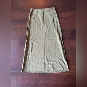 Zara olive Green Maxi Skirt Size XSMALL